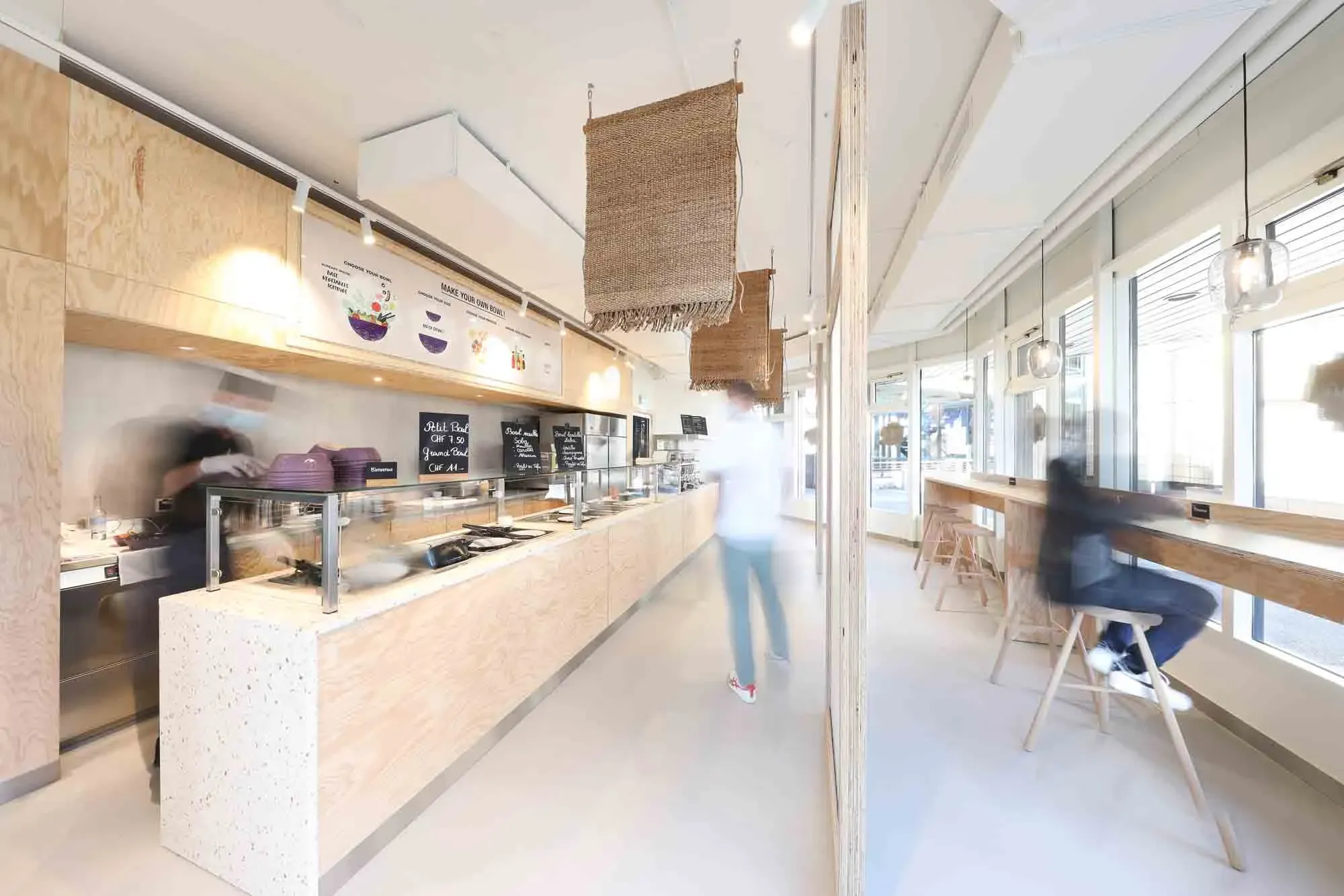 Architectural interior design showcasing organic forms and natural light