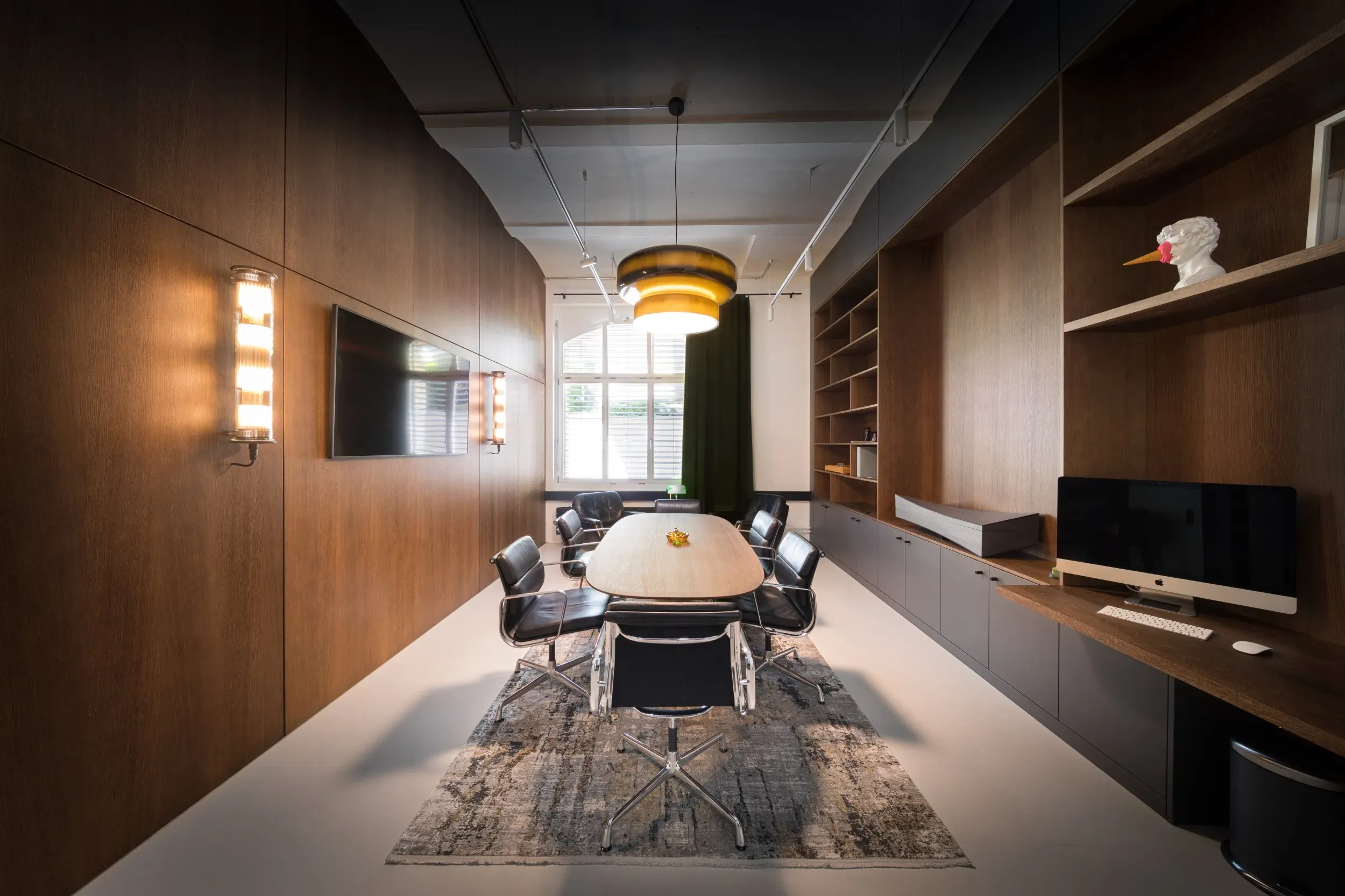 Architectural interior design showcasing organic forms and natural light