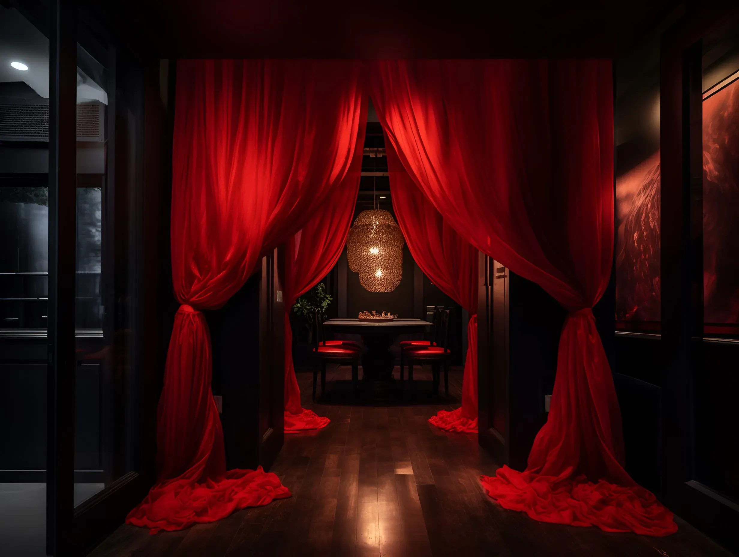 Architectural interior design showcasing organic forms and natural light